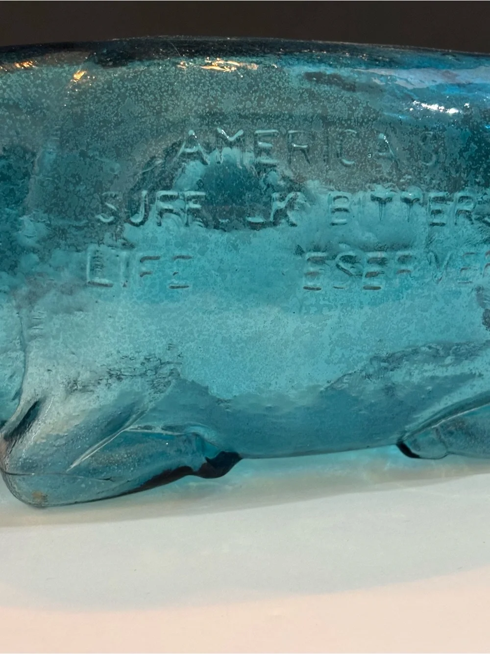Vintage Suffolk Bitters Blue Pig Form Bottle - Picture 7 of 13